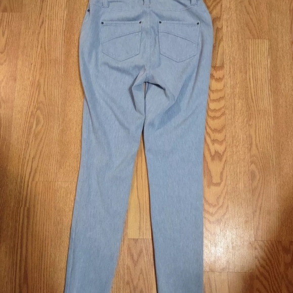 Time And Tru Pants Womens Sz XS Blue Jegging Pull On Faux Front Pocket Stretch - Picture 8 of 12